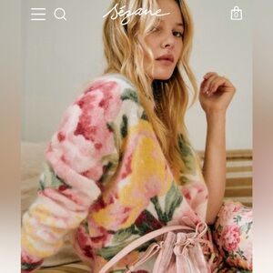Sezane Clarissa Jumper London Bouquet - Size XS